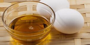 Eggs with oil for preparation of healing ointment