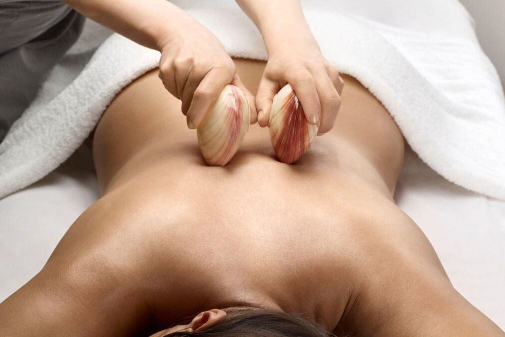 Pain removal method in osteochondrosis - Massage